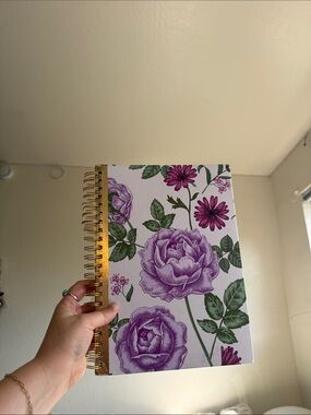 Floral Spiral Notebook - Purple Floral Design